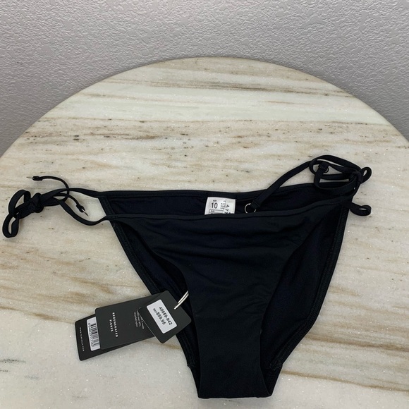 Seafolly bikini set string black NWT size large (bottom sz 10, top sz 8) - Picture 10 of 15